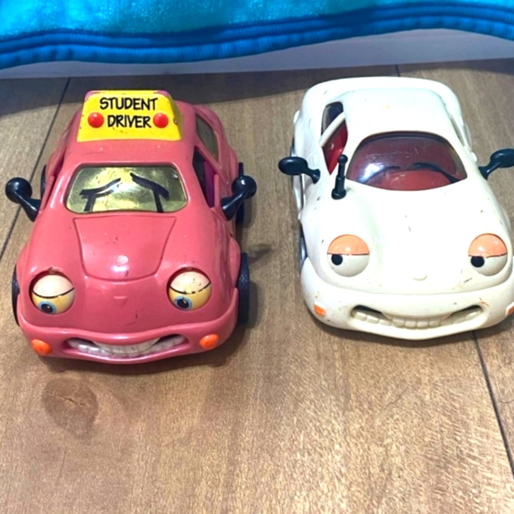 Student Driver Pink and White Toy Cars Chevron